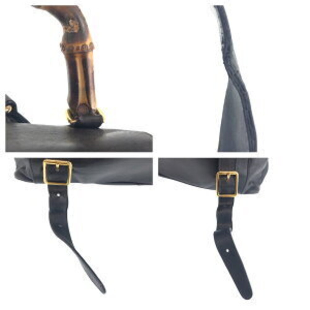 Gucci Black Bamboo Backpack Leather - Picture 4 of 10